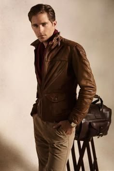 49 ideas de chaquetas de cuero marrón para hombre | chaquetas, chaqueta de cuero marrón, conjuntos para hombre - conjunto con chaqueta marrón