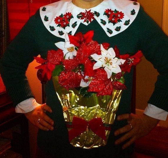 conjunto de suéter navideño