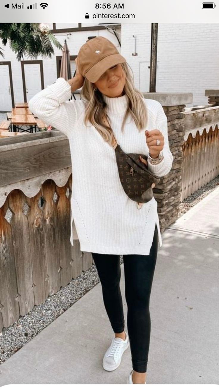 Página de pin: conjunto casual con leggings