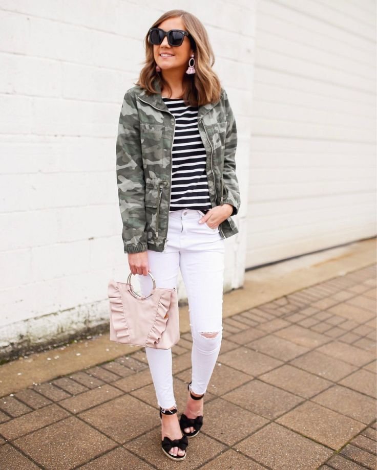 5 maneras de combinar una chaqueta de camuflaje - Wishes & Reality - atuendo con chaqueta de camuflaje