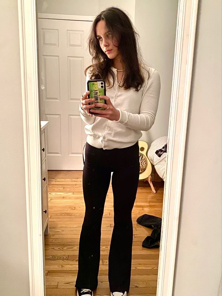 Conjunto de leggings acampanados para invierno