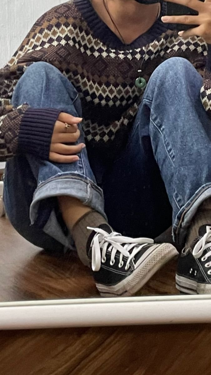 Suéter de abuelo: suéteres lindos, atuendos estéticos