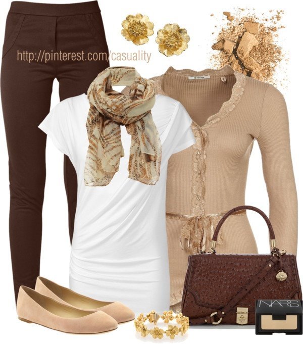 Ropa, zapatos y bolsos de diseñador para mujer | SSENSE - Conjunto casual con leggings marrones