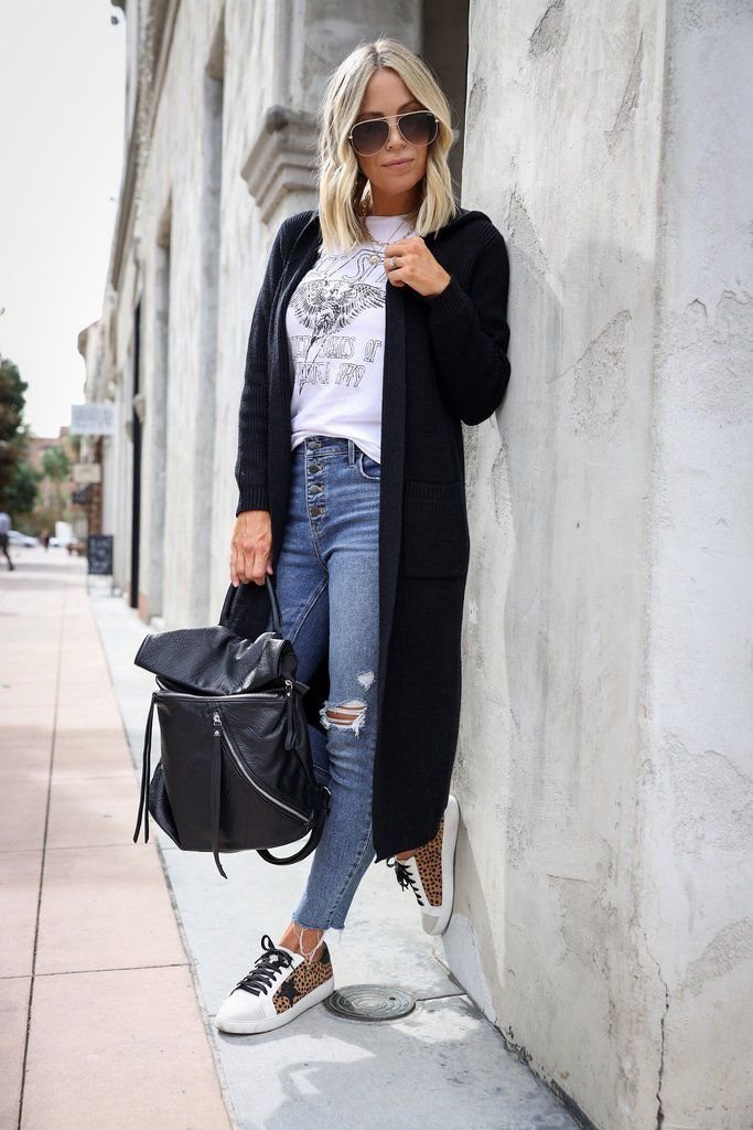 Cárdigan Into The Night - conjunto de cárdigan negro para mujer