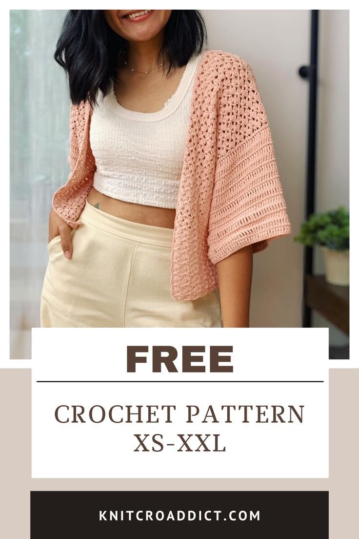 Patrón de cárdigan de crochet gratis para mujer