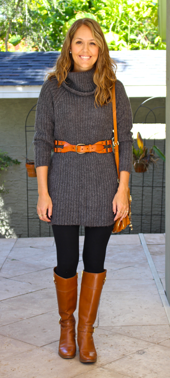 La moda cotidiana de hoy: El vestido suéter — J's Everyday Fashion La moda de hoy: El vestido suéter — J's Everyday Fashion - vestido con leggings