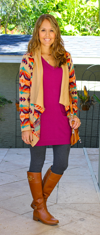 vestido con leggings