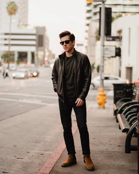 Conjunto de chaqueta acolchada marrón