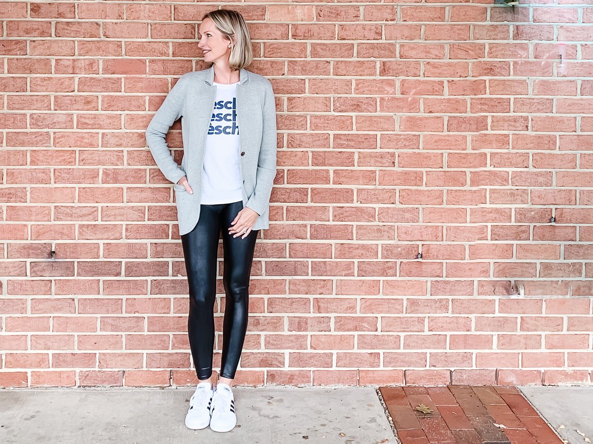 Conjunto casual de leggings marrones