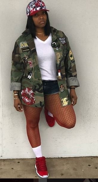 Página de pin - conjunto de chaqueta de camuflaje