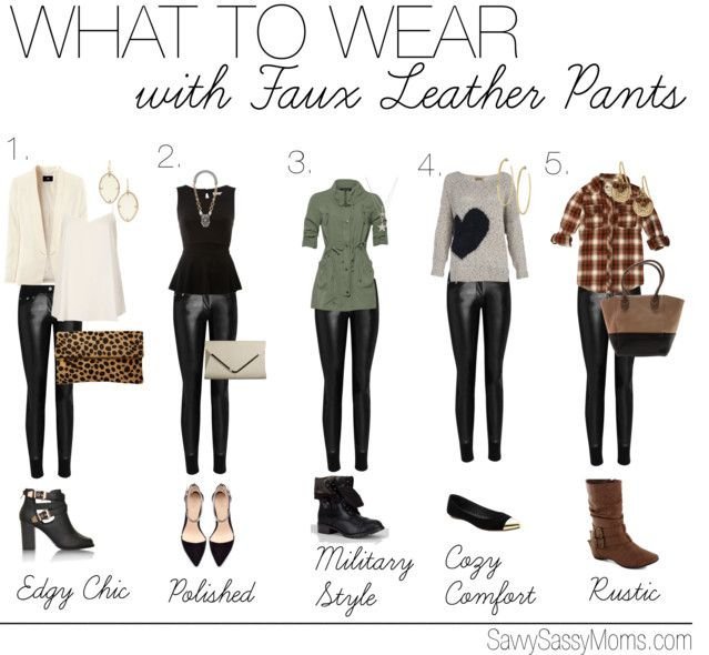 Fijar página Página de pin - Conjunto de leggings de piel sintética