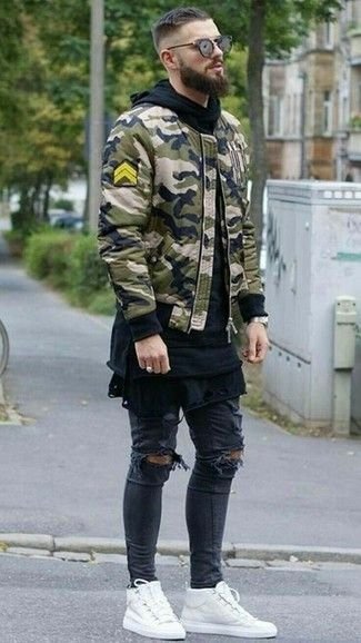 conjunto de chaqueta de camuflaje