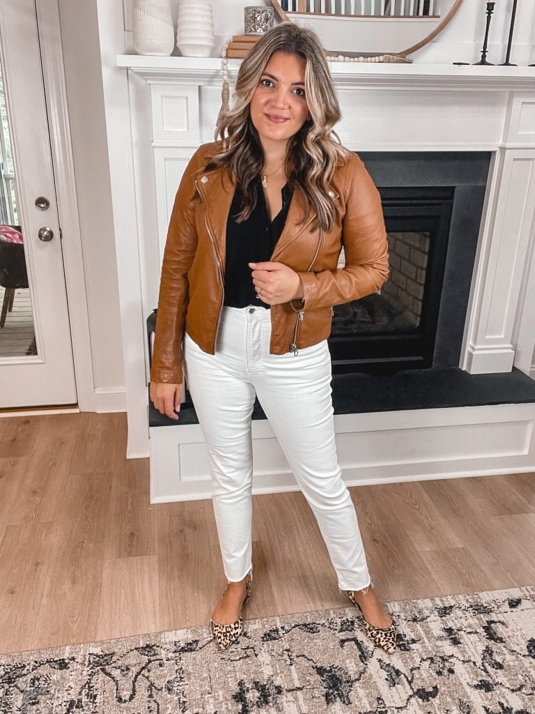 Cinco conjuntos con chaqueta de cuero marrón - Por Lauren M - conjuntos con chaqueta de cuero marrón para mujer