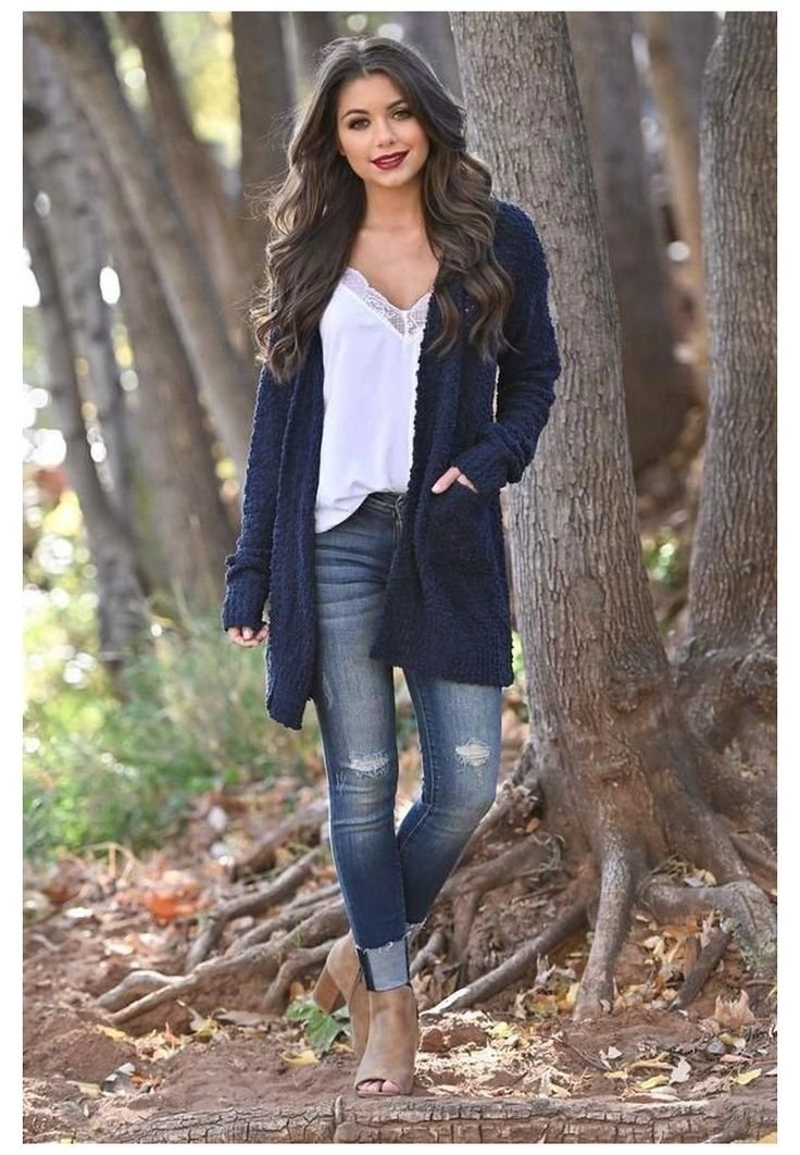 Conjunto de cárdigan negro para mujer