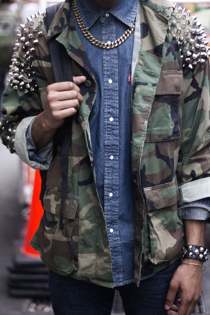 Tumblr - Conjunto de chaqueta de camuflaje