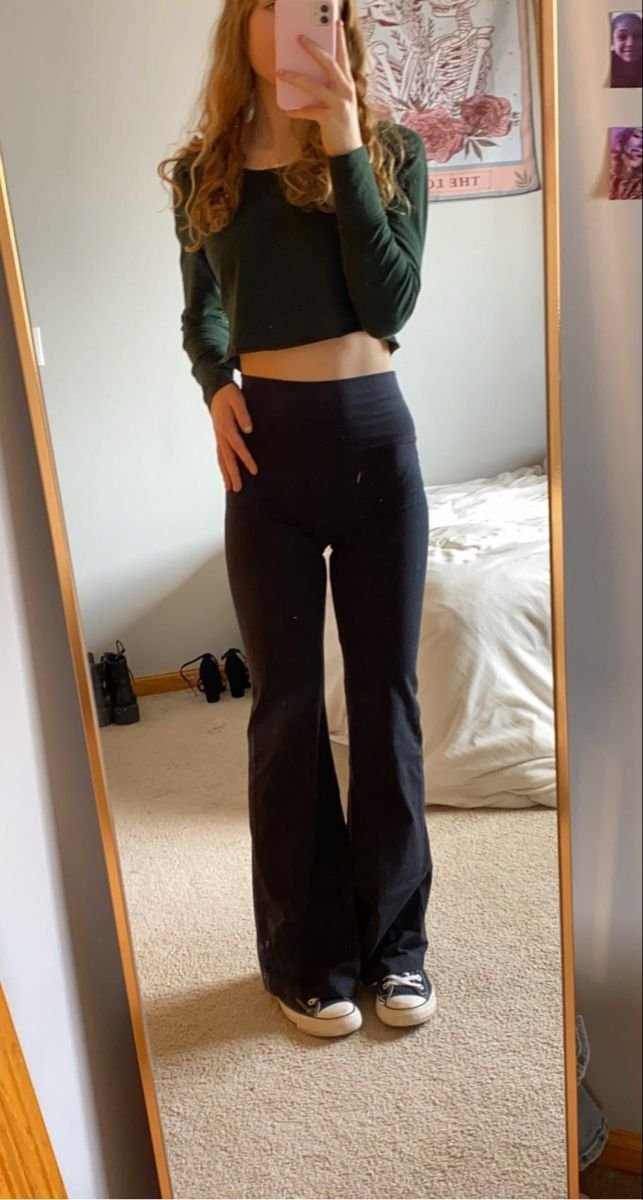 Conjunto de leggings acampanados para invierno