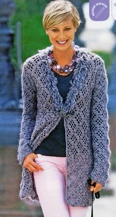 100 ideas de cárdigans | ropa de crochet, suéter de crochet, mujer de crochet - patrón de cárdigan de crochet gratis para mujer