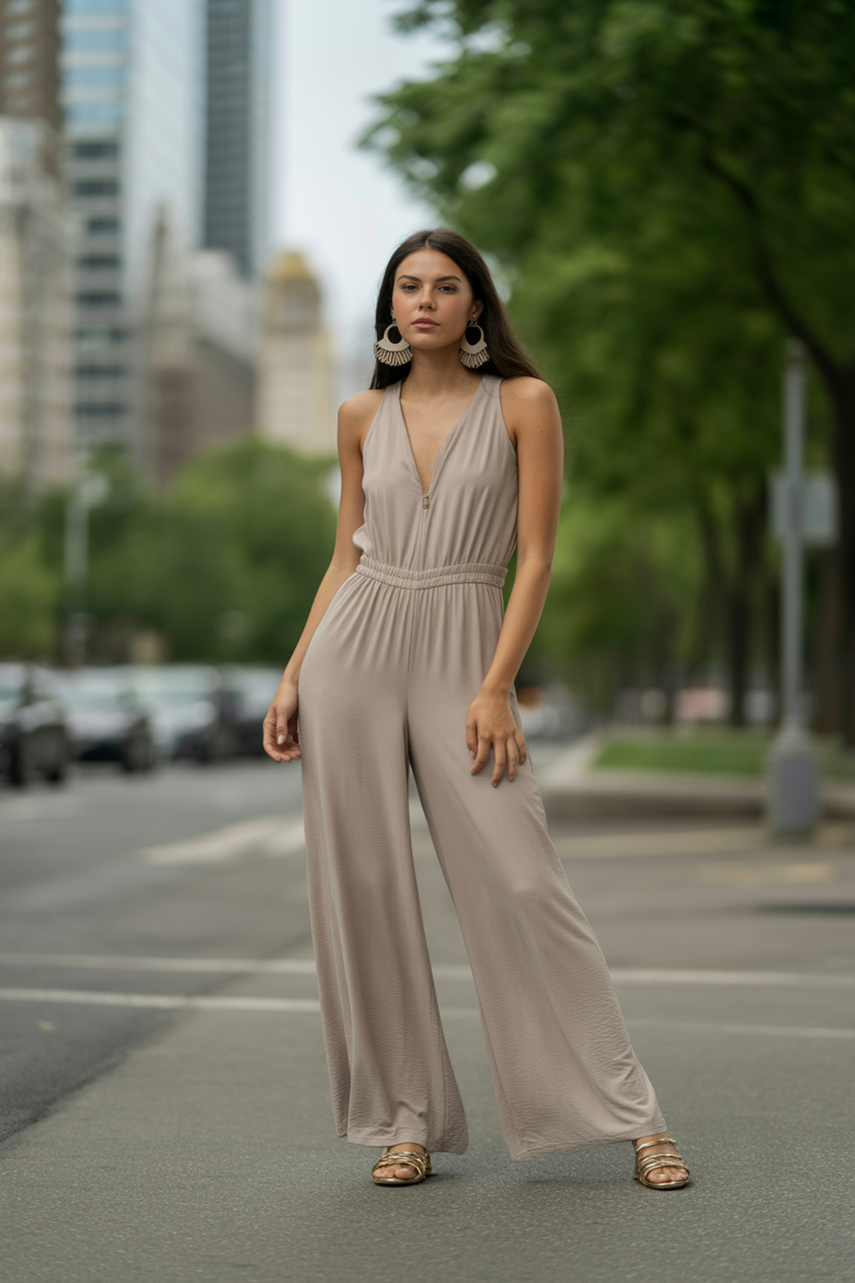 Mono de Inspiración Boho con Pendientes Llamativos