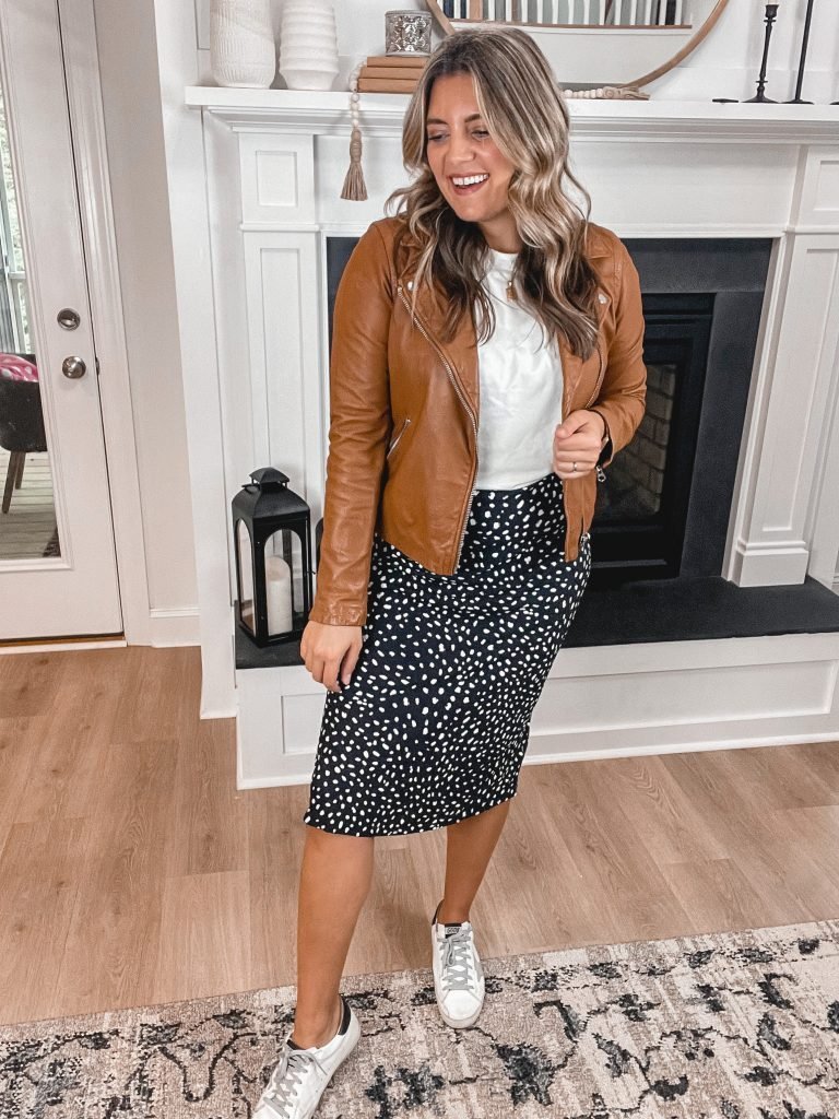 Cinco conjuntos con chaqueta de cuero marrón - Por Lauren M - conjuntos con chaqueta de cuero marrón para mujer