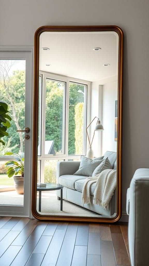 Aprovecha Espejos de Piso para Reflejar Vistas al Exterior
