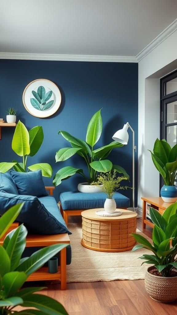 Añade Toques De Azul Marino Para Contraste Sofisticado