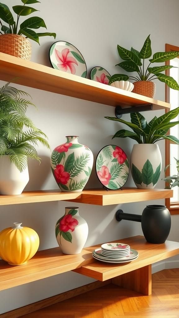 Incorpora Accesorios De Cerámica Con Motivos Tropicales