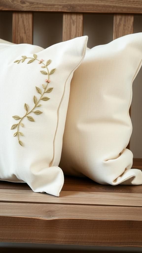 Cojines De Lino Bordados A Mano Para Detalles Únicos