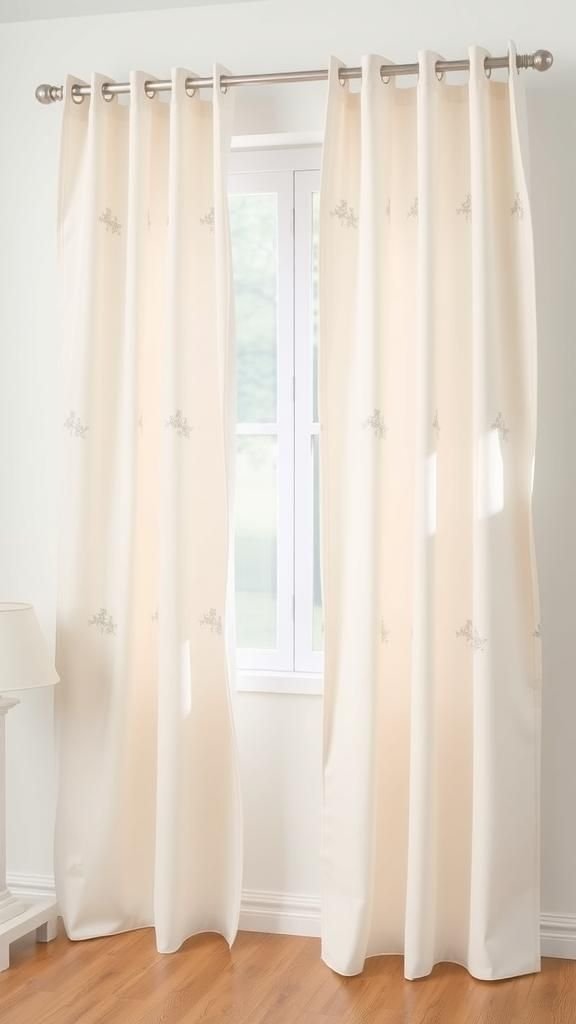 Cortinas De Lino Con Detalles Bordados Para Elegancia Sutil