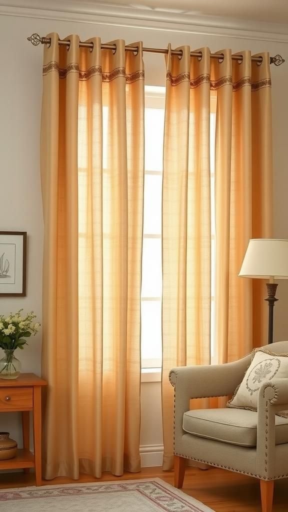 Cortinas De Lino Con Faldón Para Un Toque Clásico