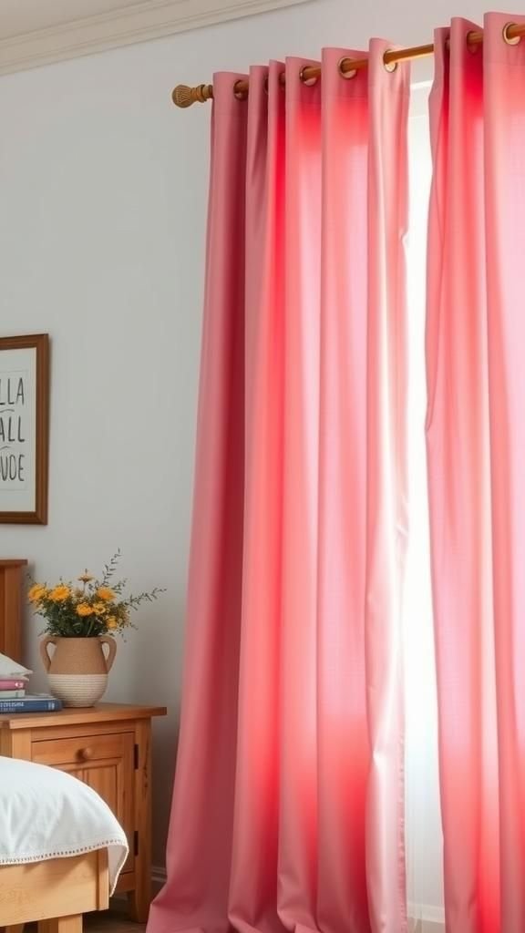 Cortinas De Lino Teñidas Para Añadir Color Suave