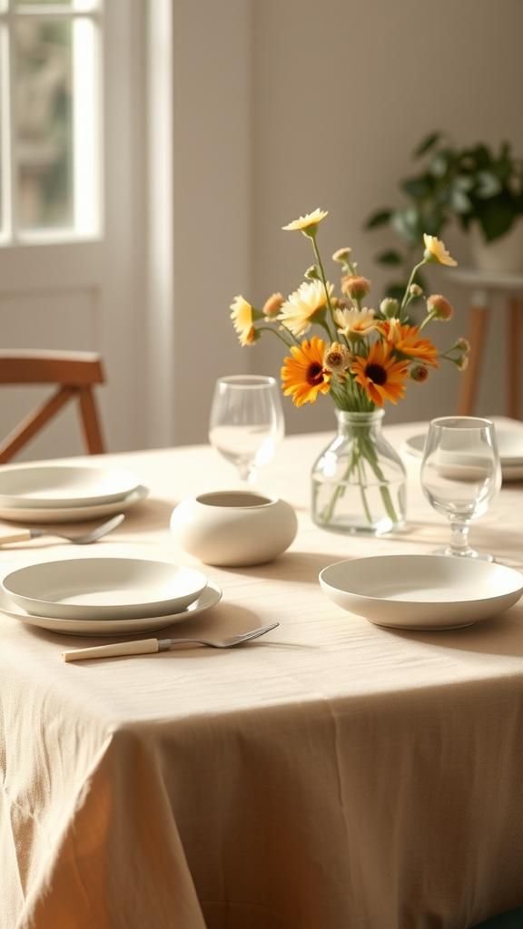 Manteles De Lino Para Cenas Elegantes Y Naturales