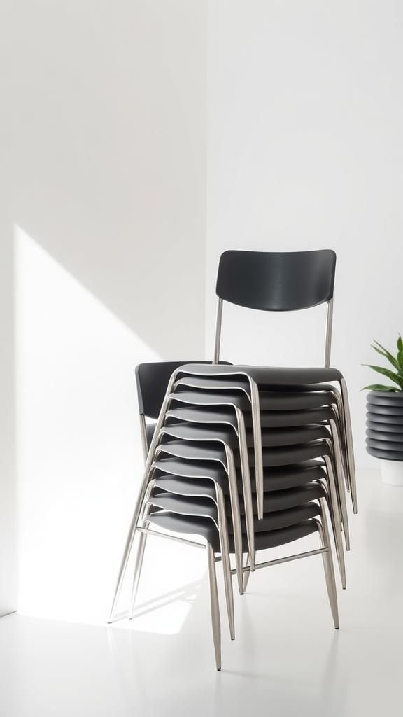 Sillas Apilables Para Ahorro De Espacio