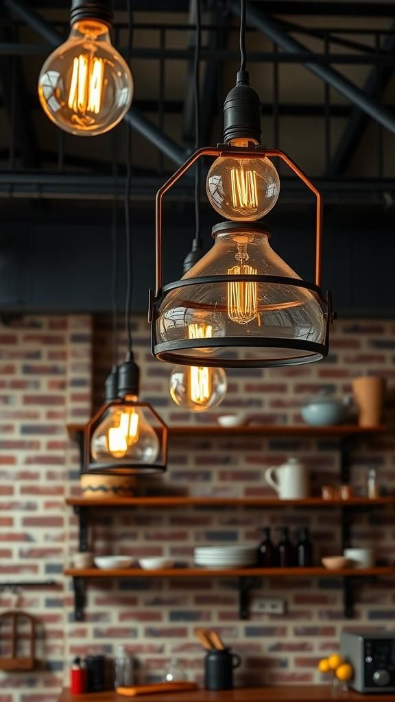 Lámparas de Techo con Bombillas Expuestas para Estilo Industrial