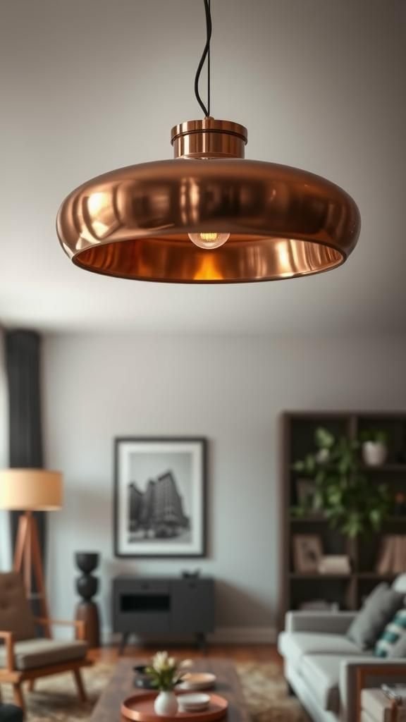 Lámparas de Techo con Detalles en Cobre para un Toque Elegante
