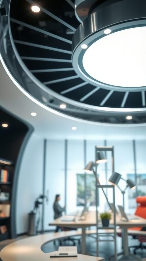 Lámparas de Techo con Diseño Futurista y Metálico