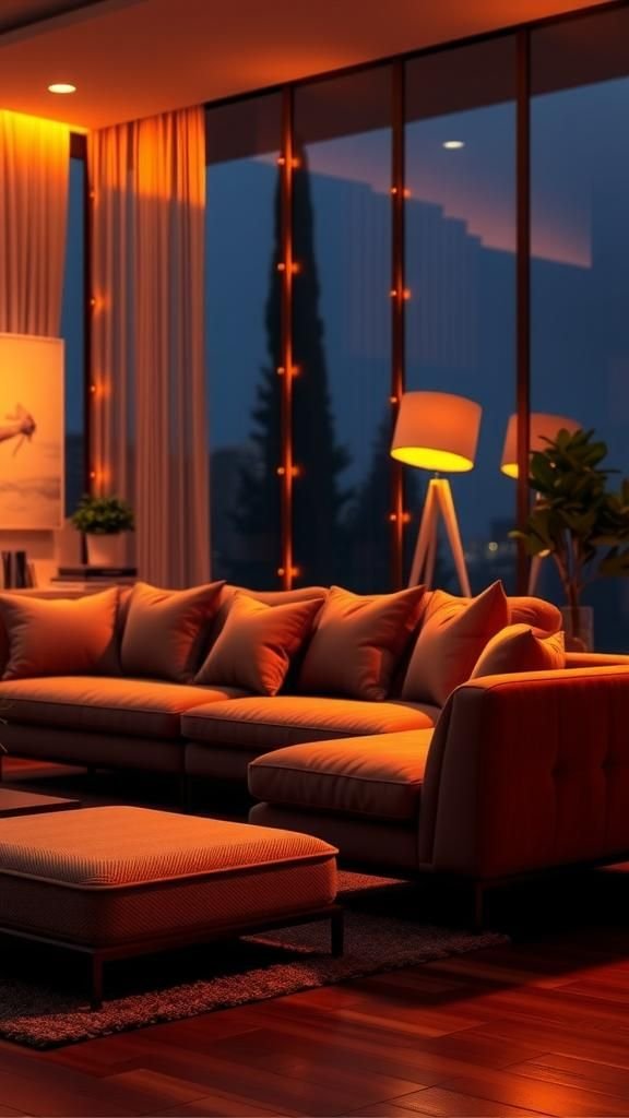 Combina Sofás Modulares con Iluminación Ambiental