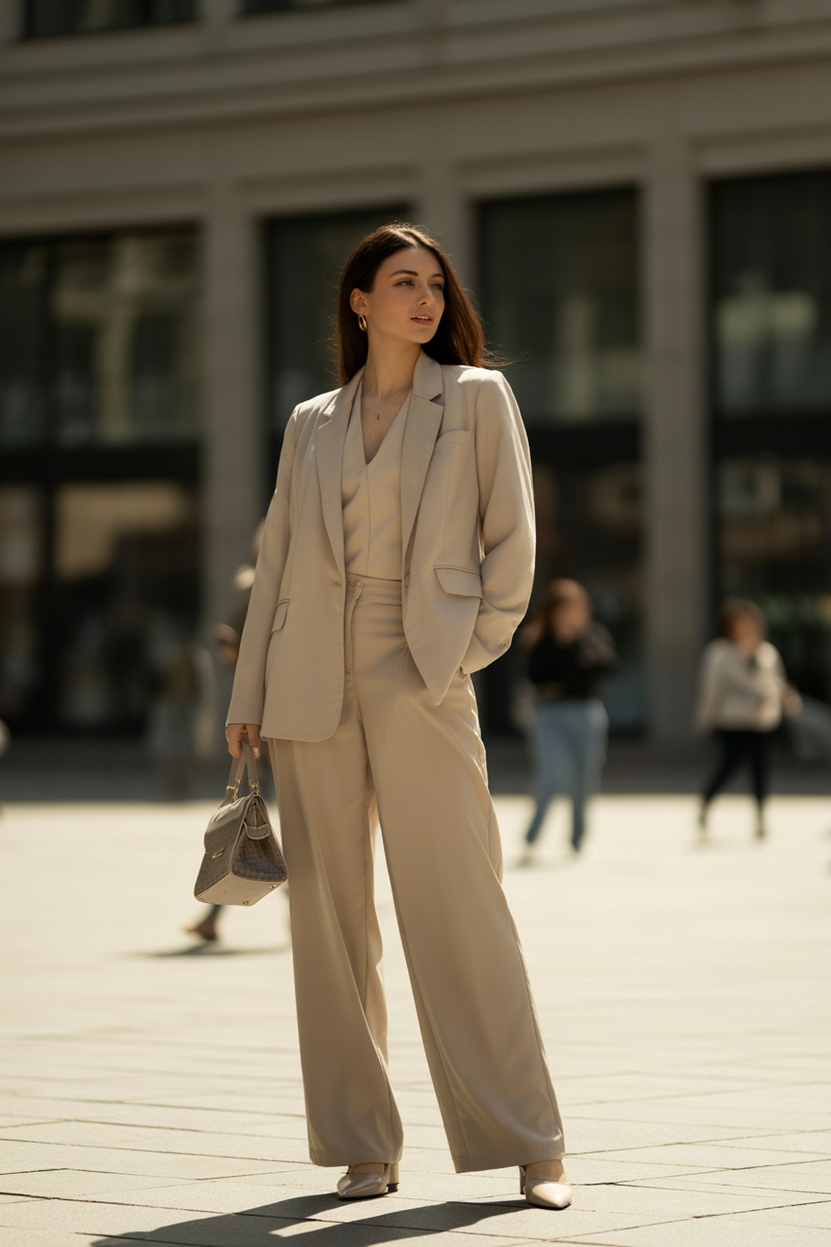 Conjuntos de Traje Monocromáticos para una Declaración Audaz en la Oficina