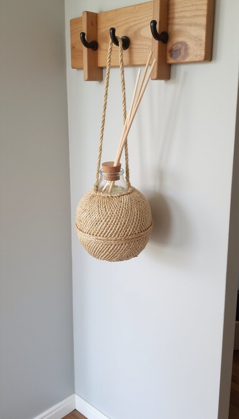 Difusor Colgante De Mimbre Para Entrada