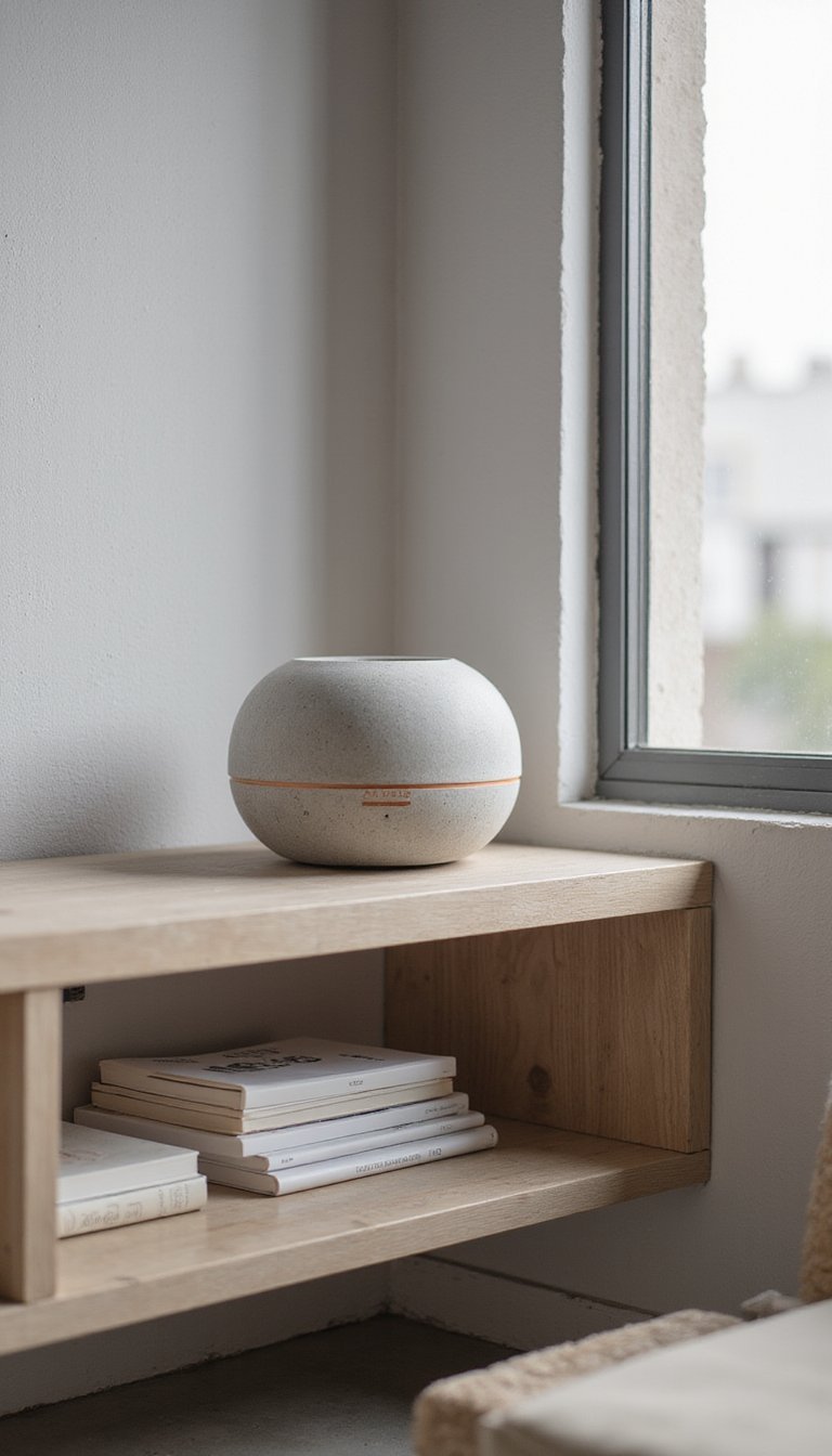 Difusor Minimalista De Hormigón Para Loft