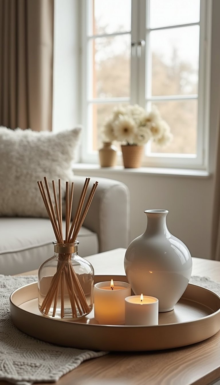 Estación Aromática Con Portavelas Y Difusores