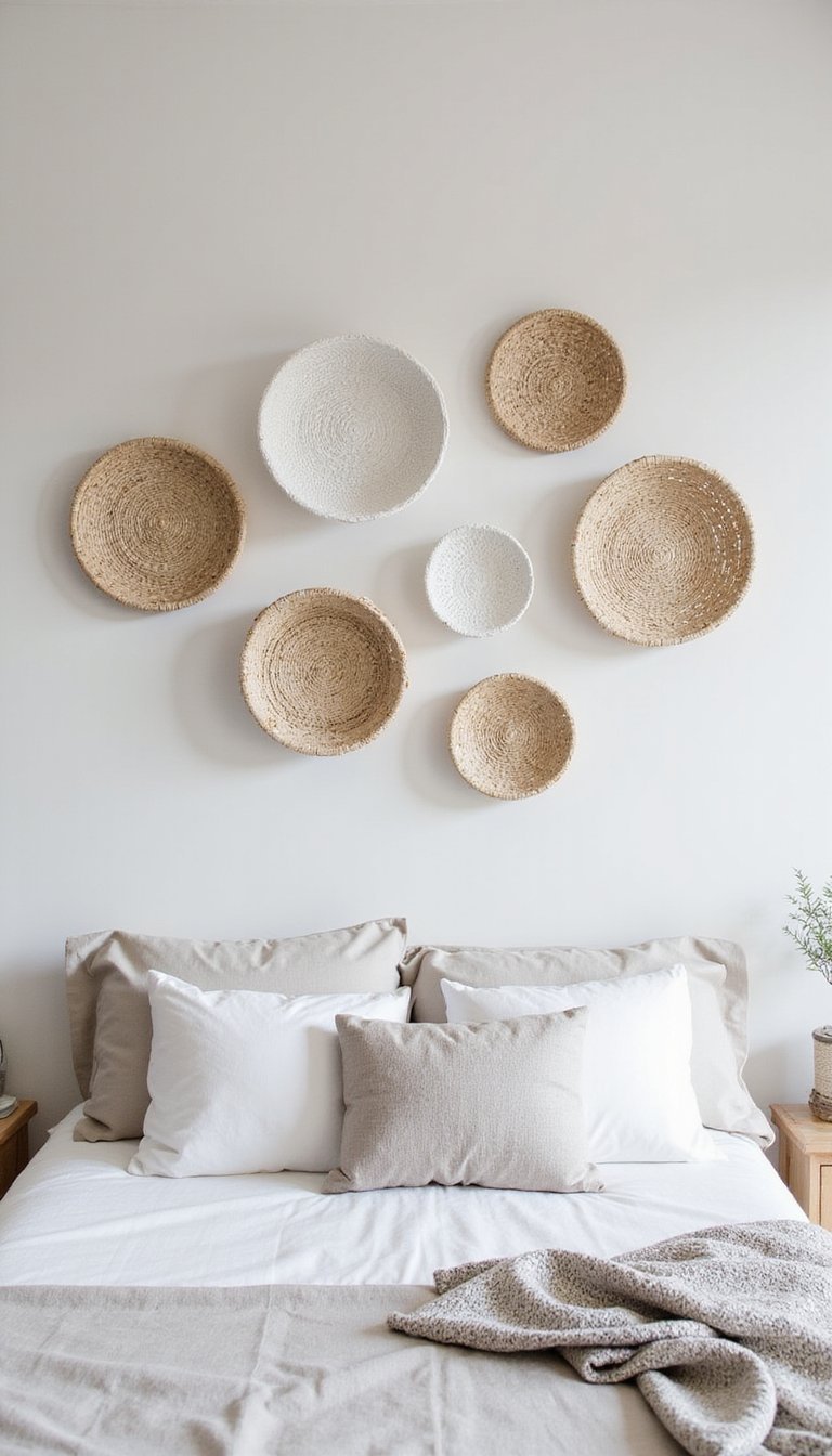 Composición Minimalista De Cestas Blancas Y Neutras