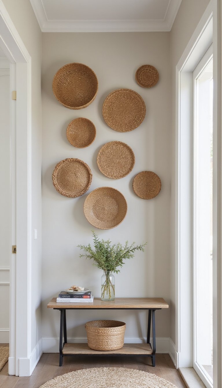 Galería Vertical De Cestas Estrechas En Tonos Neutros