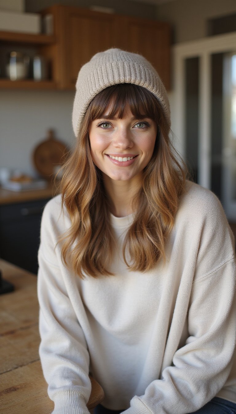 Blunt Lob That Holds Up Under Hats