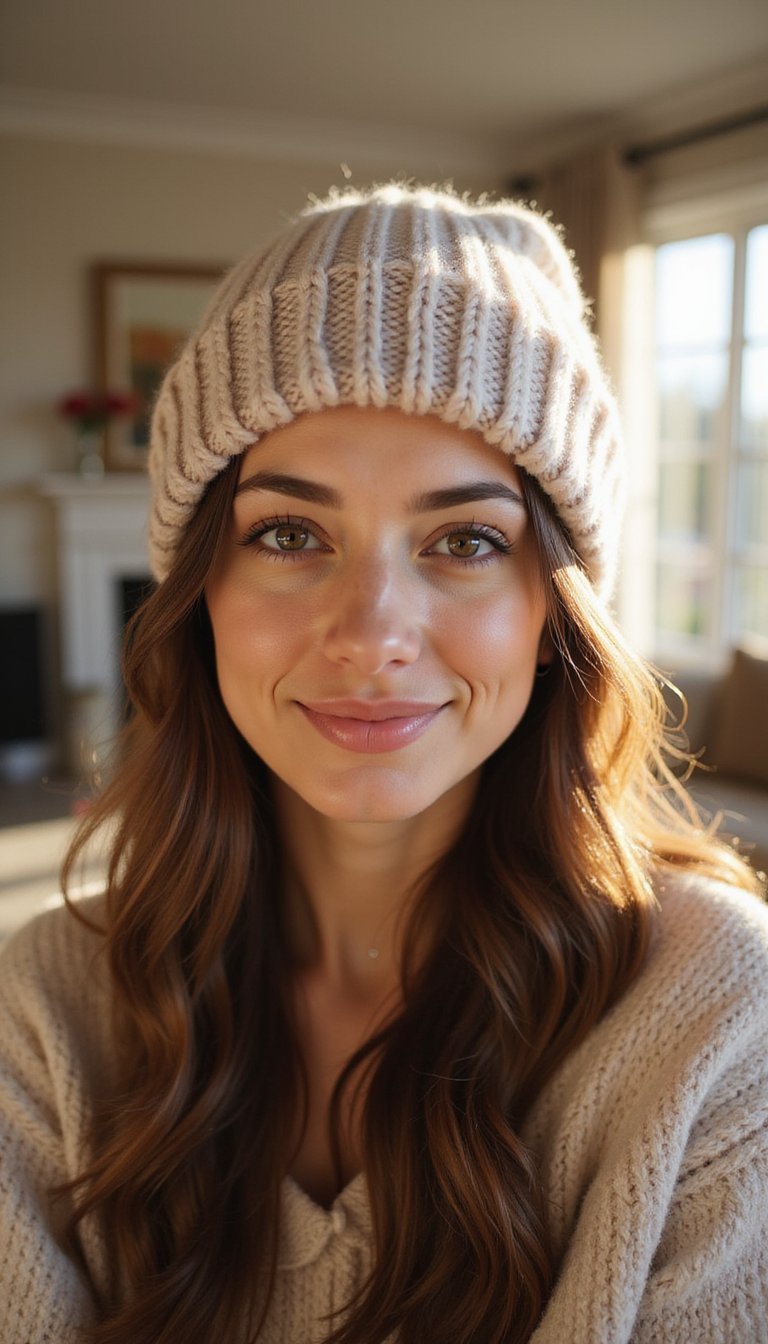 Face-Framing Layers For Beanie-Friendly Volume