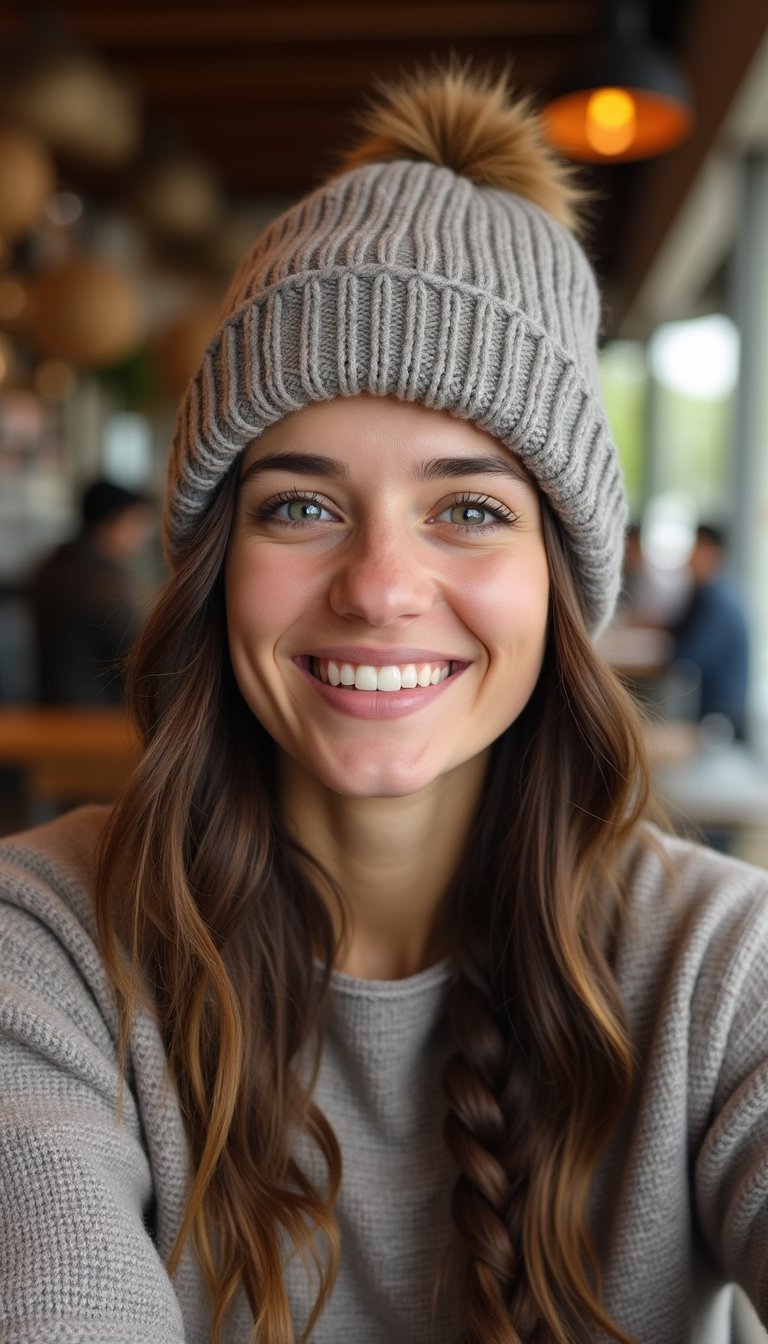 Half-Braided Crown For Subtle Hat-Friendly Detail