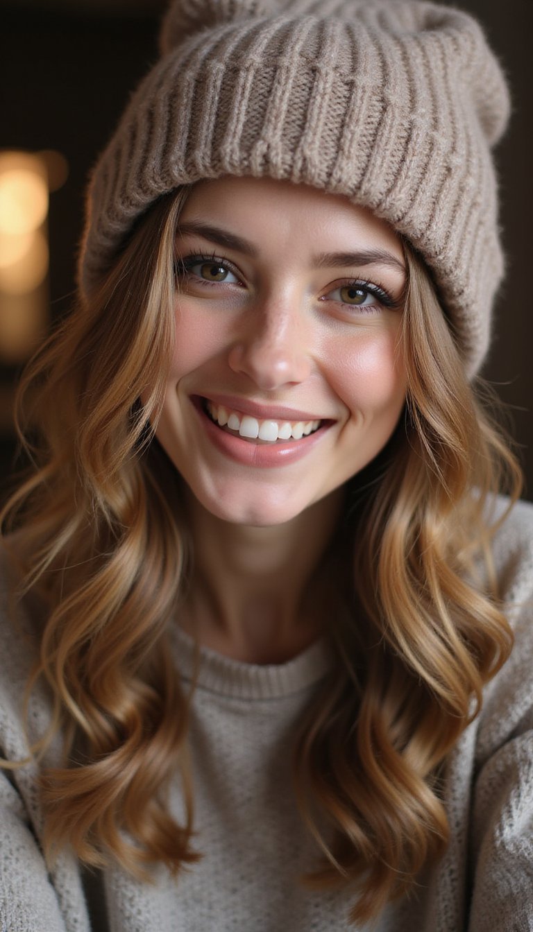 Pinned Back Waves For Subtle Beanie-Friendly Style