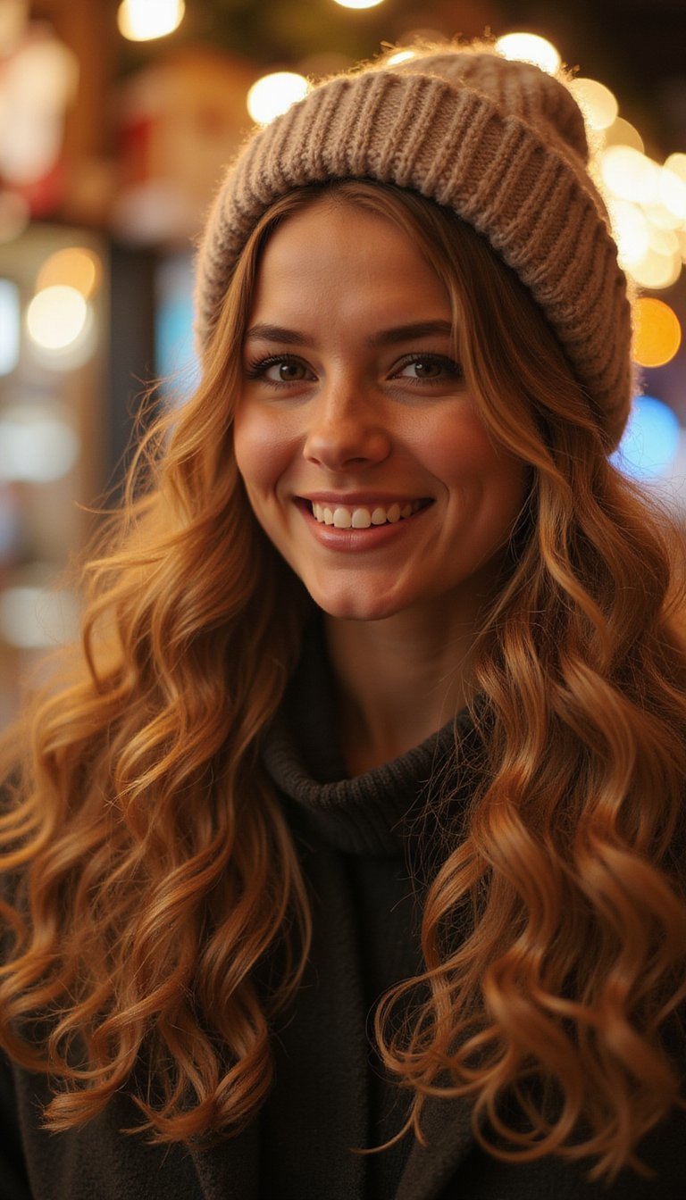 Soft Curls That Peek Out Under Beanies