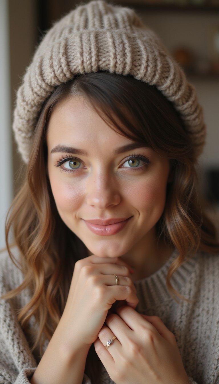 Twisted Low Bun For Chic Beanie Weather