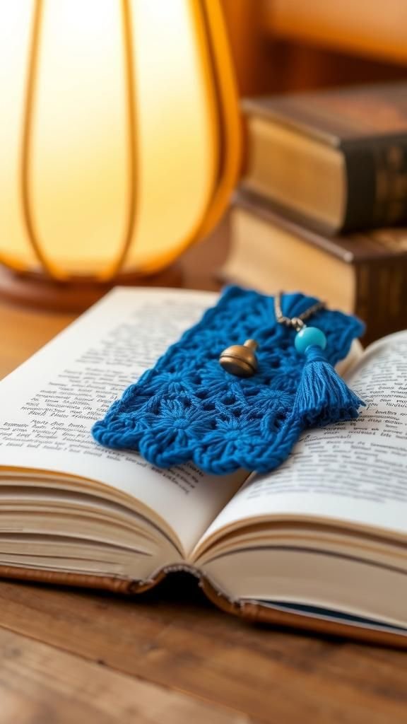 Slim Bookmark With Tassel And Charm