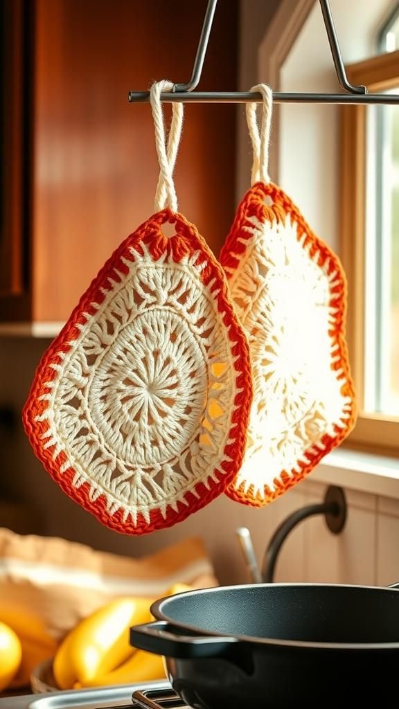 Textured Potholder Pair With Heat Protection